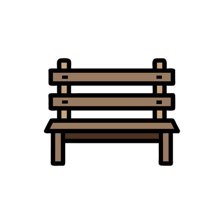 Charming Garden Bench for Outdoor Comfortのイラスト素材