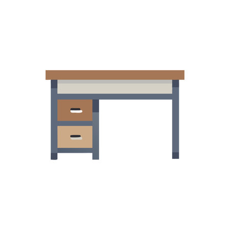 Beautiful Pedestal Desk for Stylish Interiorsのイラスト素材