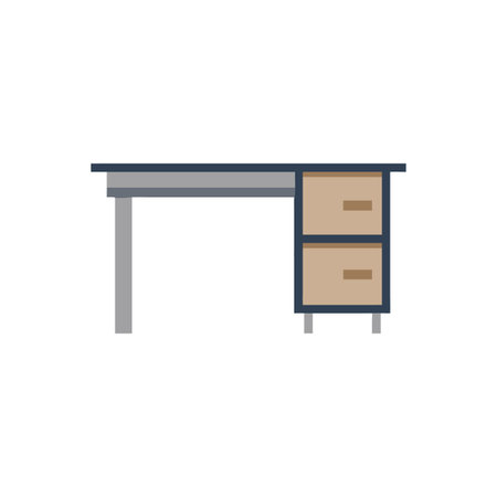 Chic L-Shaped Desk Designのイラスト素材
