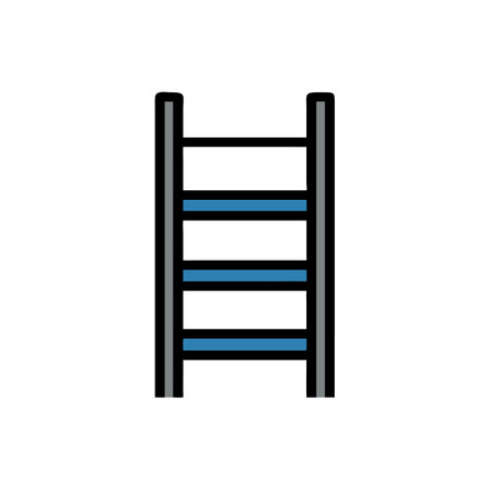 Modern Ladder Shelf Designのイラスト素材