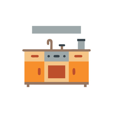 Elegant Kitchen Island For Homeのイラスト素材