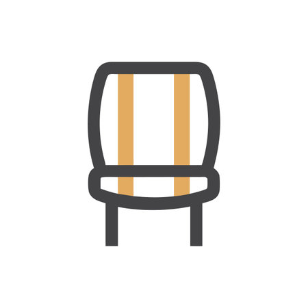 Chic Barrel Chair for Comfortable Seatingのイラスト素材