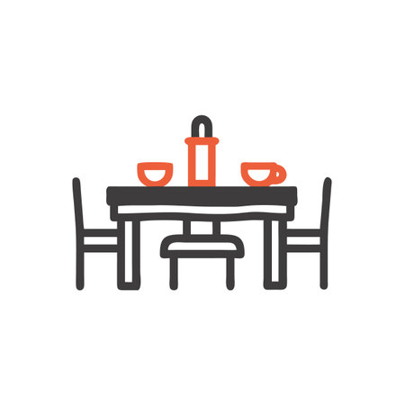 Stylish Kitchen Table For Homeのイラスト素材
