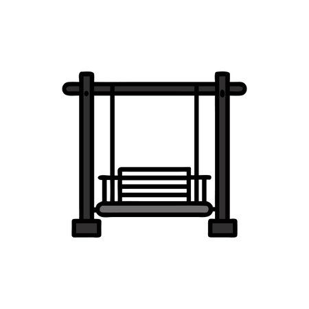Stylish Porch Swing for Relaxationのイラスト素材