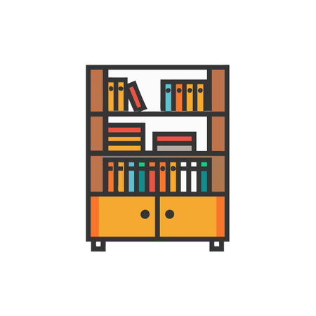 Elegant Secretary Bookcase for Stylish Storageのイラスト素材