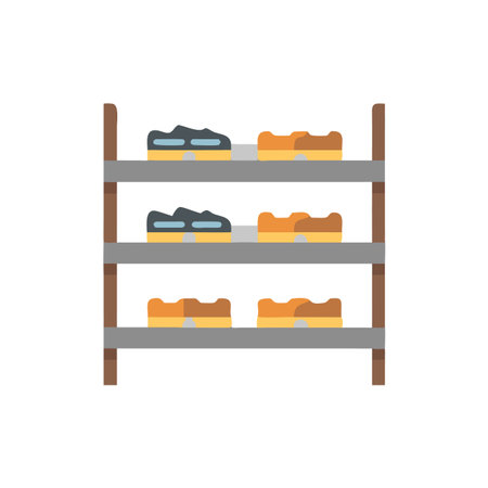 Beautiful Shoe Rack for Stylish Decorのイラスト素材