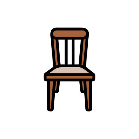 Elegant Spindle Chair for Dining Areasのイラスト素材