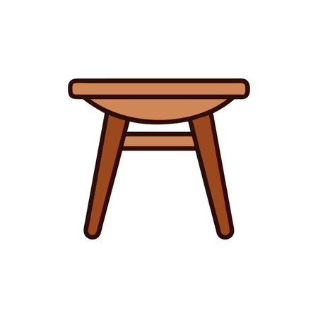 Functional Wood Accent Table for Living Roomsのイラスト素材