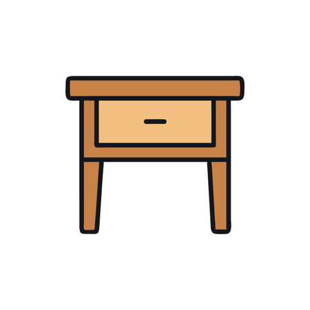 Stylish Side Table for Bedside Useのイラスト素材