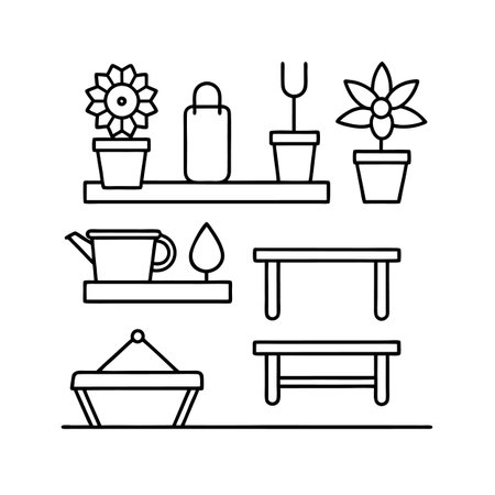 Garden Studio Icon Set Designのイラスト素材