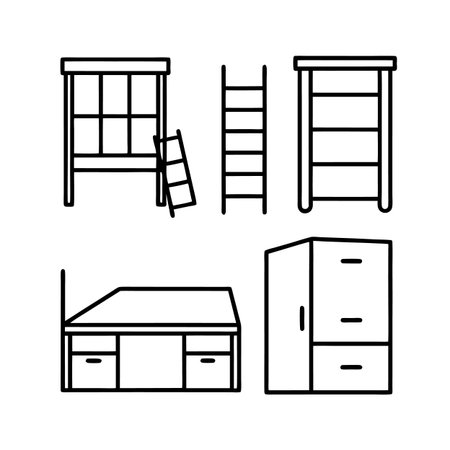 Illustrative Icons for Loft Furniture Designのイラスト素材