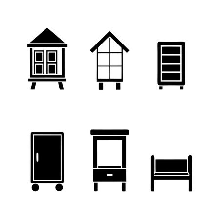 Icons for Mini Library Furniture Designのイラスト素材