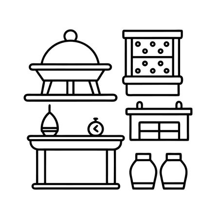 Creative Icons for World Cuisine Designのイラスト素材