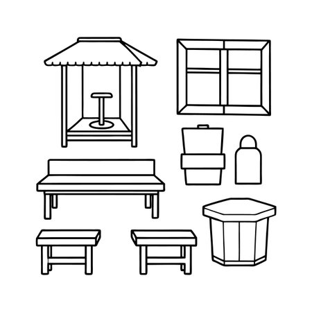 Creative Icons for Restaurant Boothsのイラスト素材