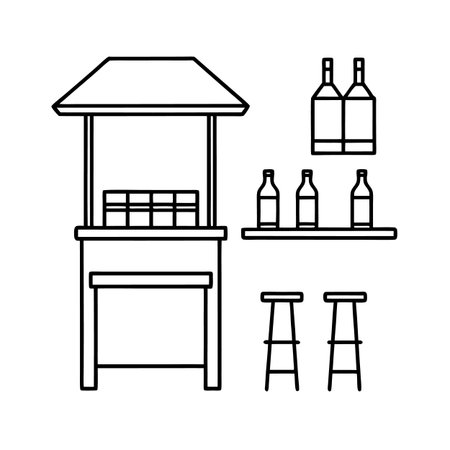 Icons for Patio Bar Furniture Designのイラスト素材