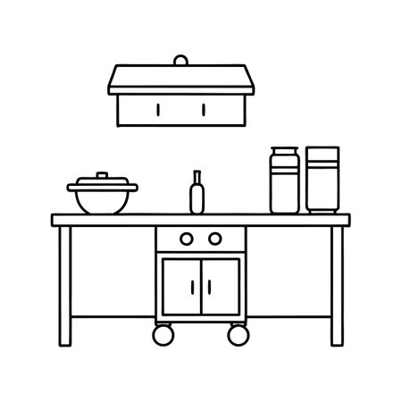 Creative Icons for Cooking Station Furnitureのイラスト素材