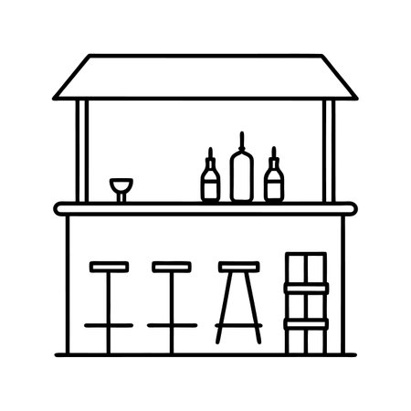Creative Icons for Patio Bar Designのイラスト素材