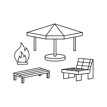 Creative Icons for Rooftop Patioのイラスト素材