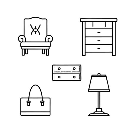 Rustic Office Icons for Creative Designのイラスト素材
