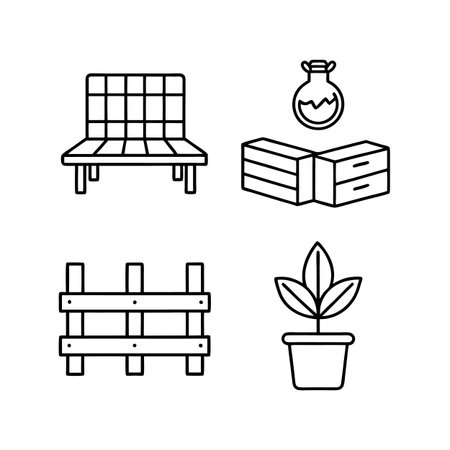 Creative Icons for Sustainable Furnitureのイラスト素材