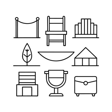 Icons for Study Retreat Designのイラスト素材