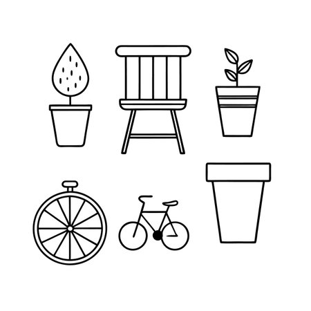 Creative Icons for Sustainable Livingのイラスト素材