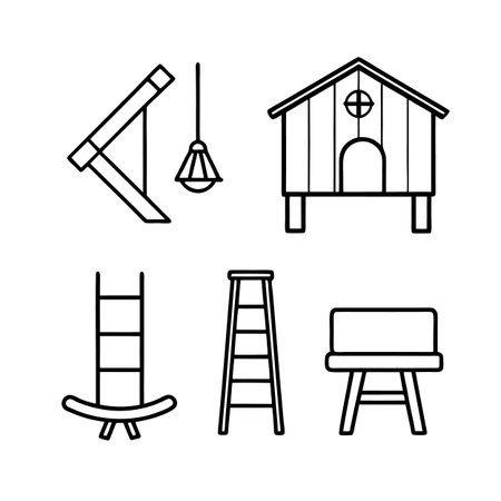 Creative Icons for Treehouse Furnitureのイラスト素材