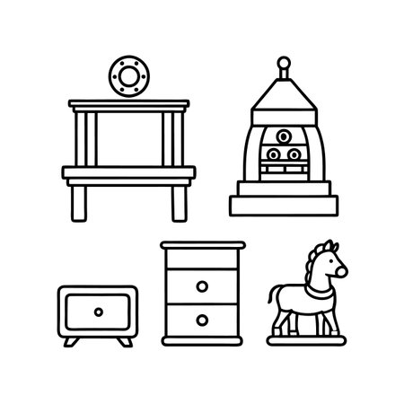 Icons for Vintage Toy Display Designのイラスト素材