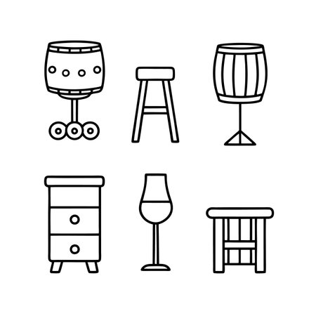 Creative Icons for Wine Tasting Roomのイラスト素材