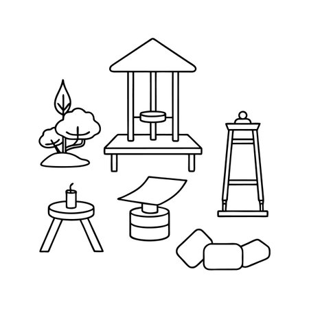 Creative Icons for Zen Garden Relaxationのイラスト素材