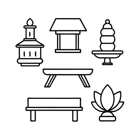 Icons for Zen Garden Furniture Designのイラスト素材