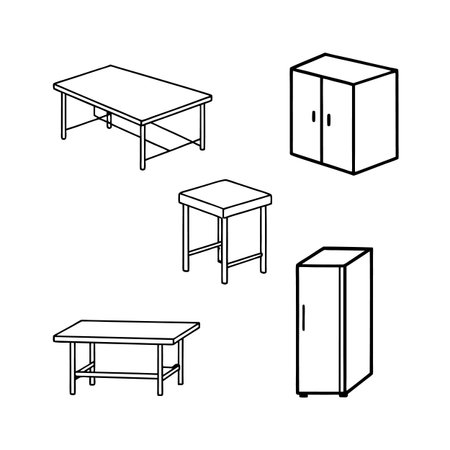 Icons for Tiny Home Furniture Designのイラスト素材