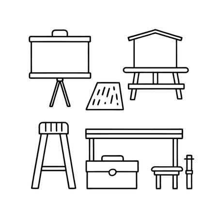 Icons for Outdoor Classroom Activitiesのイラスト素材