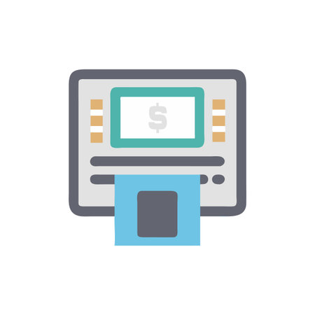 Innovative ATM Machine Icon Designのイラスト素材