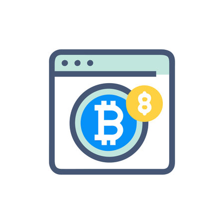 Innovative Bitcoin Icon Designのイラスト素材