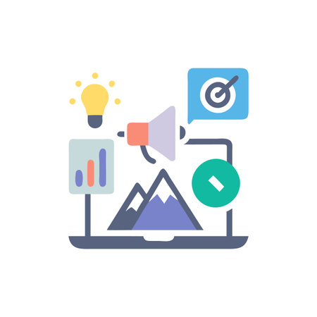Comprehensive Brand Positioning Metrics Iconのイラスト素材