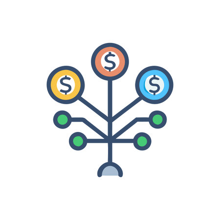 Key Business Diversification Options Iconのイラスト素材