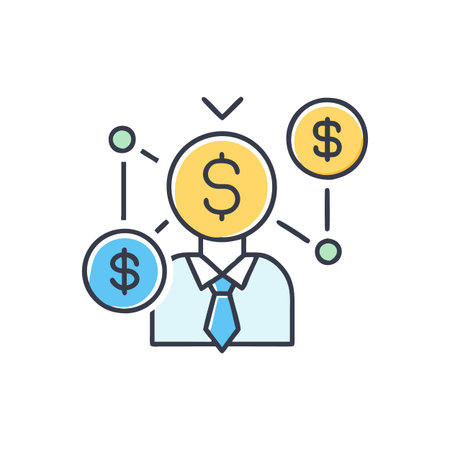 Insightful Business Funding Icon Designのイラスト素材