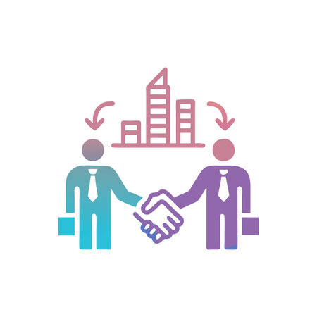 Business Merger Iconのイラスト素材