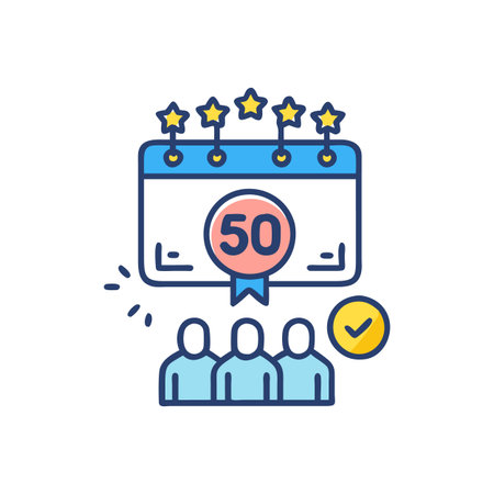 Business Milestone Celebration Iconのイラスト素材