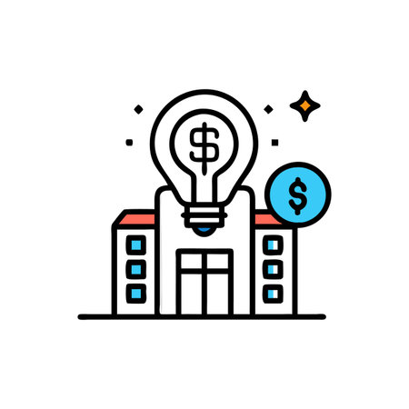 Innovative Business Incubator Icon Designのイラスト素材