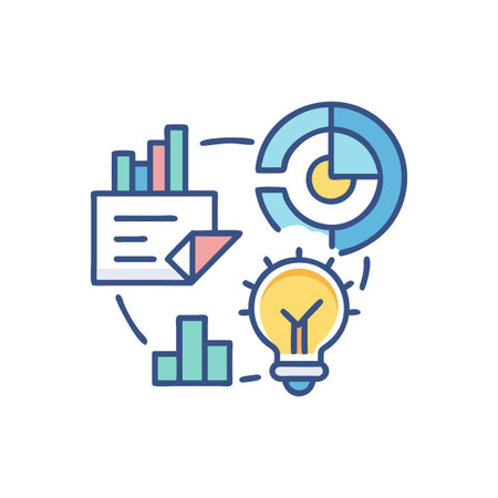 Key Business Intelligence Iconのイラスト素材