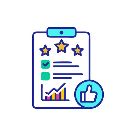 Key Business Practice Review Iconのイラスト素材