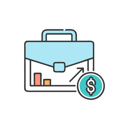 Comprehensive Business Portfolio Management Iconのイラスト素材