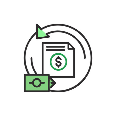 Key Business Refund Policy Iconのイラスト素材
