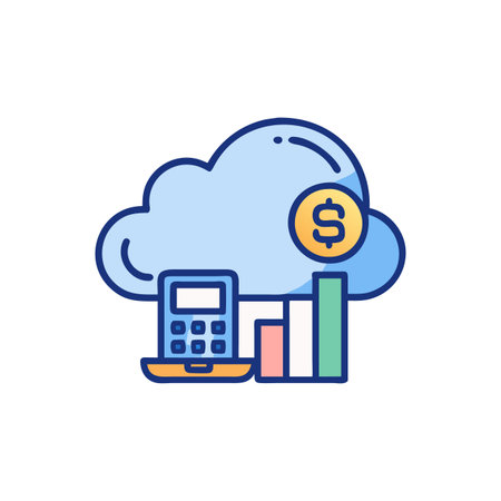 Cloud Accounting Services Visual Representationのイラスト素材