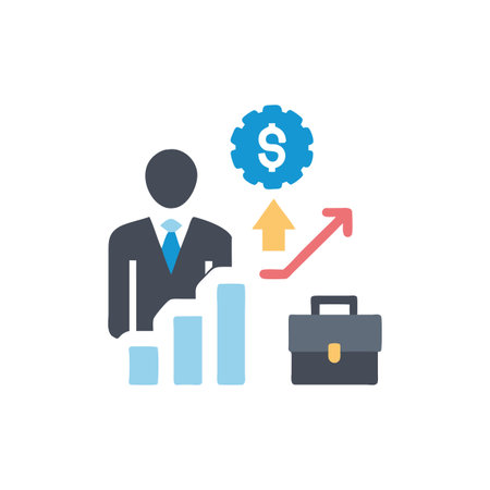 Dynamic Business Success Iconのイラスト素材