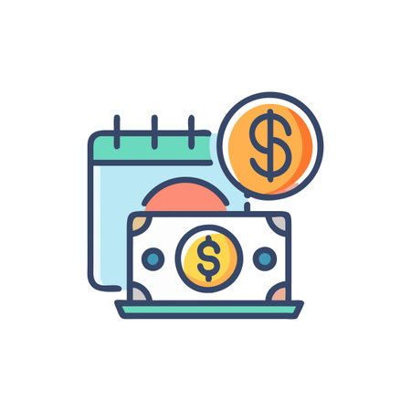 Cash Forecast Iconのイラスト素材