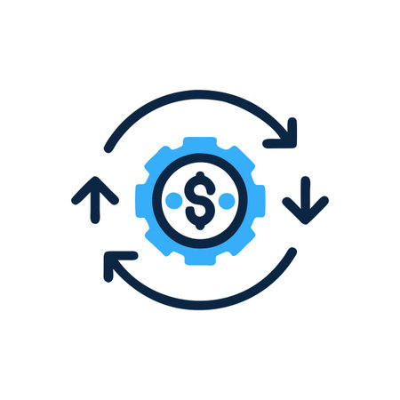 Dynamic Cash Flow Management Iconのイラスト素材