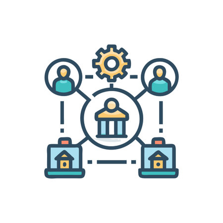 Dynamic Corporate Governance Framework Iconのイラスト素材